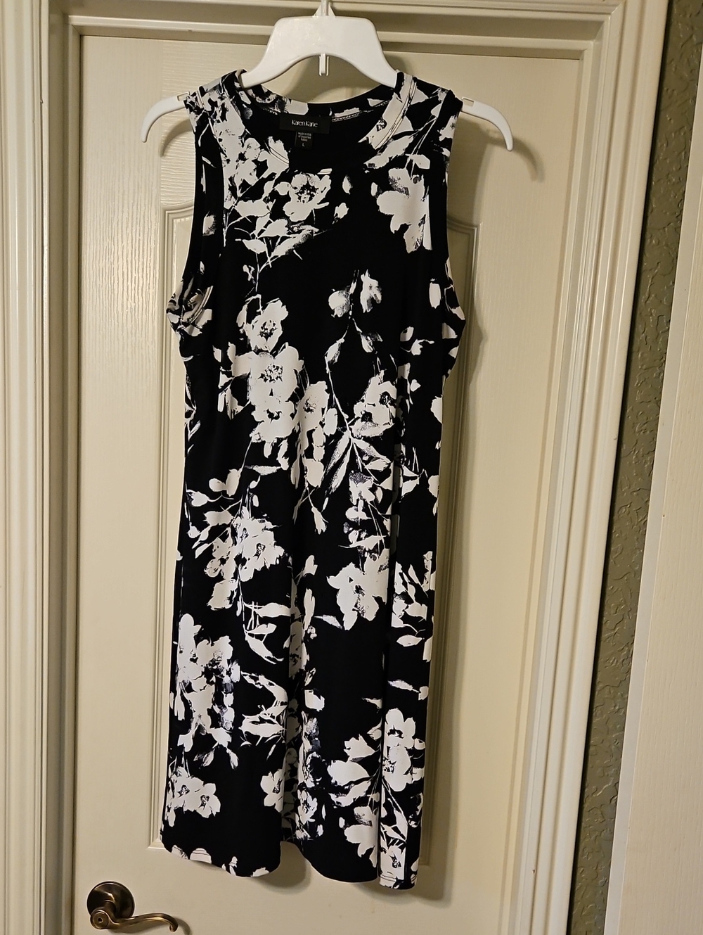 Karen Kane Black and White Floral Midi Dress